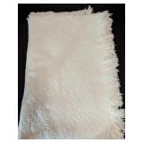 Cream Matelass© Style Woven Throw Blanket