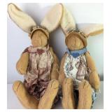 Primitive Style Cloth Rabbit Dolls