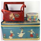VTG Tin Toy Containers