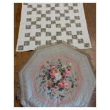 Quilted Textile Items & Patchwork Throw
