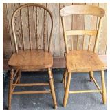 American Country Style Wooden Side Chairs