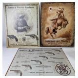 Smith & Wesson Licensed Reproduction Tin Signs