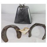 Rustic Horseshoes & Cow Bell