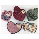 Handmade Heart-Shaped Quilted Items