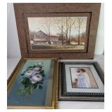 Trio of Framed Artworks