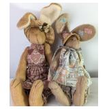 Spring Bunny Country Folk Art Style Dolls