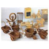 Mini Wood Dollhouse Furniture