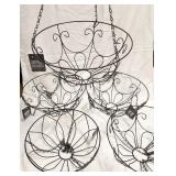 Hometrends Metal Hanging Planter Baskets