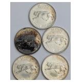 CDN Silver 25 Cent Centennial Coins, 1967