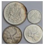 Four CDN Elizabeth II Silver Coins