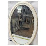 Oval Wall Mirror w Molded Composite Frame