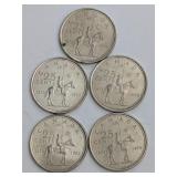 CDN 25-Cent Coins, RCMP Centennial, 1973