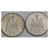 CDN 1963 Silver 50 Cent Coins