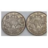 CDNN Silver 50-Cent Coins, 1951 and 1952