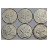 CDN 1968 50% Silver 25-Cent Coins