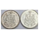 CDN 1965 Silver 50 Cents Coins