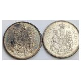 CDN 1965 Silver 50 Cent Coins