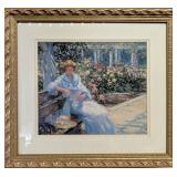 Impressionist Style Garden Scene