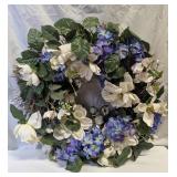 Magnolia and Hydrangea Floral Wreath