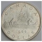 1966 CDN Silver Dollar KM 64.1