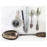 VTG Drafting Instruments, Pedometer, and Silver-Pl