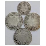 CDN King George V Silver 10 and 25 Cent Coins