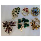 Vintage Gold-Tone Costume Brooches