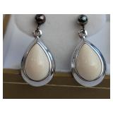 Sterling Silver & Cabochon Earrings