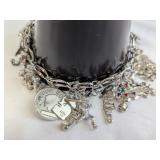 Sterling DBL Link Charm Bracelet