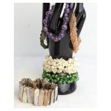 Stone, Shell and Crystal Bracelets