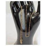 14 KT gold Singapore link chain necklace