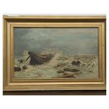 (19th Century), Shipwreck on a Rocky Coast, 1891