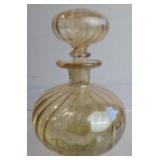 Iridescent Amber Glass Perfume Bottle