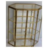 Brass Octagonal Tabletop Curio