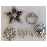 Vintage Costume Jewelry Brooches