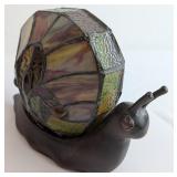 Tiffany-Style Stained Glass Snail Lamp