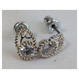 Sterling CZ Stud Earrings