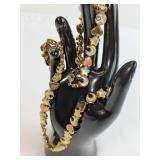Gilt Metal & Mother-of-Pearl Celestial Jewelry