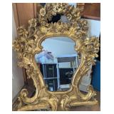 Lrg Rococo Revival Carved Giltwood Wall Mirror