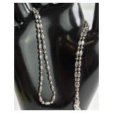 Italian Sterling Silver Beaded Necklace