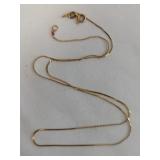 10 KT Gold Serpentine Link Chain Necklace