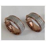 Rose GP Sterling Hoop Earrings