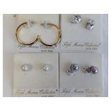 Fifth Ave Fashion Earrings W 14 KT Gold Posts