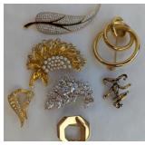 Vintage Costume Jewelry Brooches