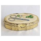 Gilt Metal Travel Sewing Kit