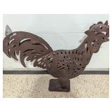 Rustic Metal Rooster Sculpture