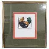 J. Hardie, LE Colour Etching of a Rooster