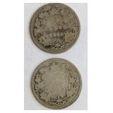 CA Victoria Silver 25 Cents Coins