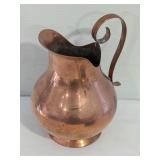 Venetian Copper Arts and Crafts Style Pitcher