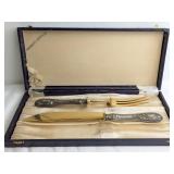 German 800 Grade Silver-Handled and Gold Vermeil D